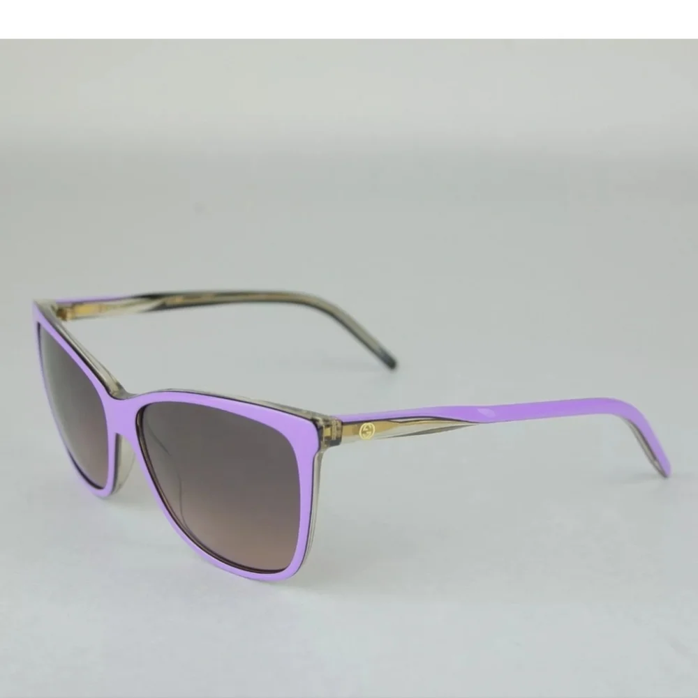 NWT GUCCI Lilac Acetate Sunglasses with Interlocking GG, Beautiful! - Picture 5 of 8